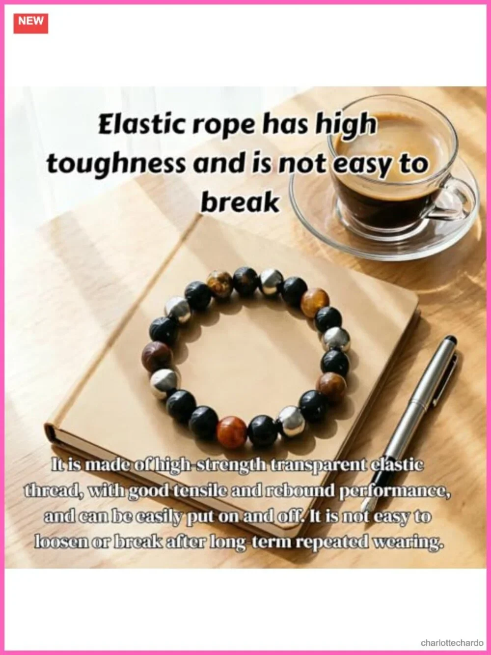 Natural Obsidian Hematite Tiger Eye Beaded Bracelet Evil Eye Stretch 8mm